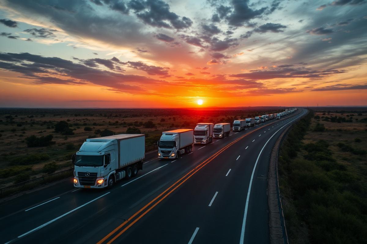Fleet on South African highway